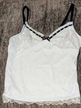 Madden Girl, Life, Lace Overly W/Rosette Trim Cami - Ladies Jr Size Small